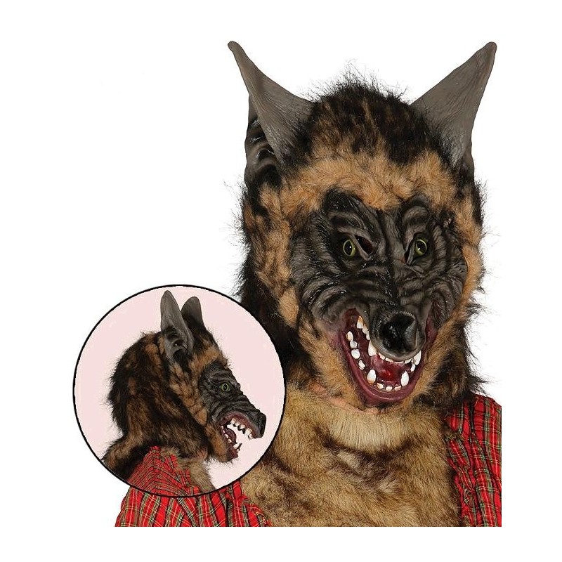 Máscara de Lobo con Pelo