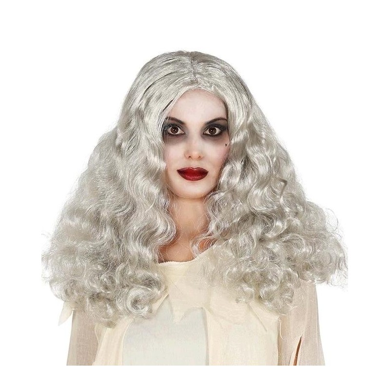 Peluca Melena Gris Plata