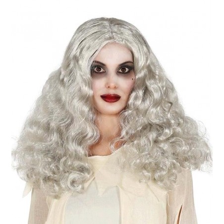 Peluca Melena Gris Plata