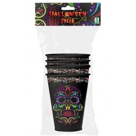 Vasos Catrina Halloween 6 un.