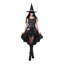 Disfraz de Bruja Plateada para mujer