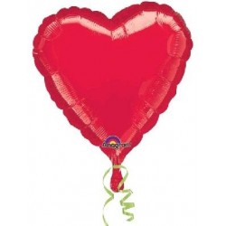 GLOBO CORAZON FOIL 18"ROJO