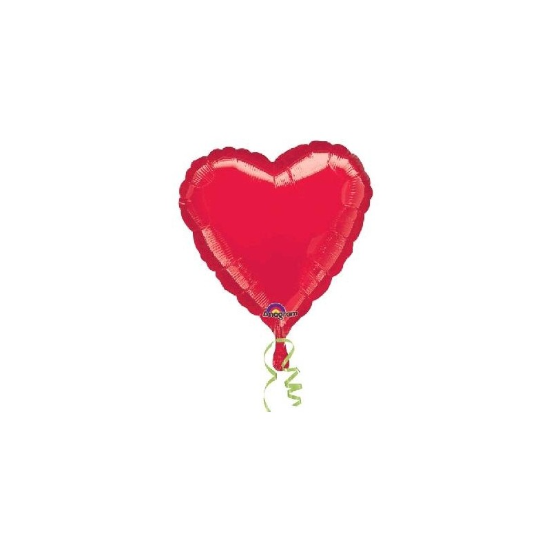 GLOBO CORAZON FOIL 18"ROJO