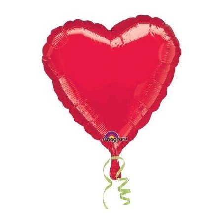 GLOBO CORAZON FOIL 18"ROJO