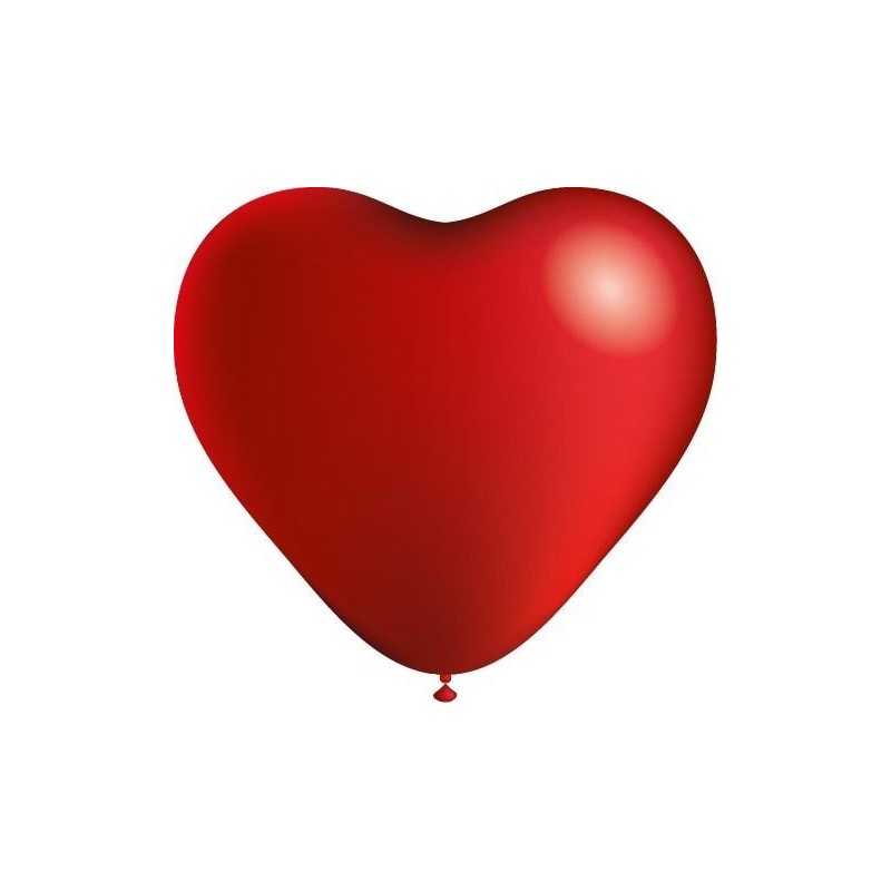 GLOBO CORAZON ROJO 50 UNID.