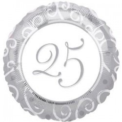 GLOBO 25 ANIVERS.18"/45 CM.