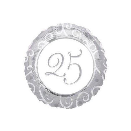 GLOBO 25 ANIVERS.18"/45 CM.