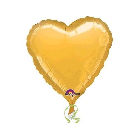 GLOBO CORAZON FOIL 18"ORO