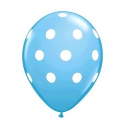 Globo Azul Lunar Blanco 8 un.