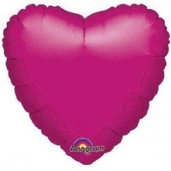 GLOBO CORAZON FOIL 18"FUCSIA