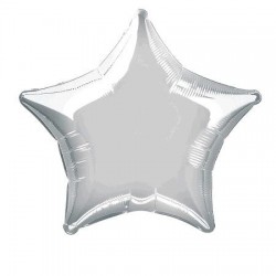 GLOBO ESTRELLA PLATA 19" 45 cm.