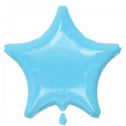 GLOBO ESTRELLA FOIL AZUL PERLA 19" 45 cm