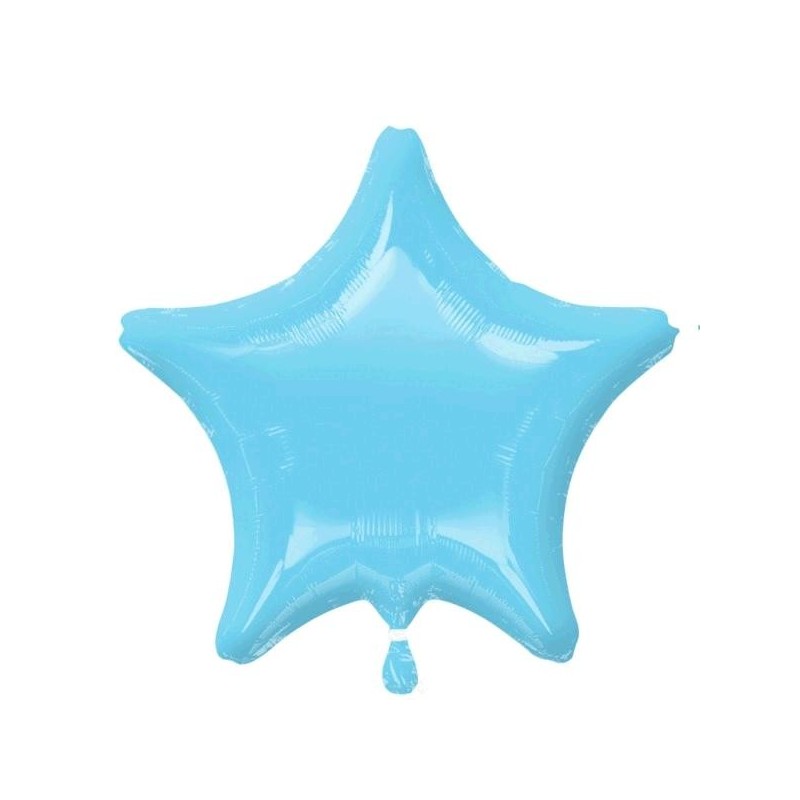 GLOBO ESTRELLA FOIL AZUL PERLA 19" 45 cm