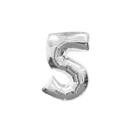 GLOBO Nº5 PLATA FOIL 119X86CM.