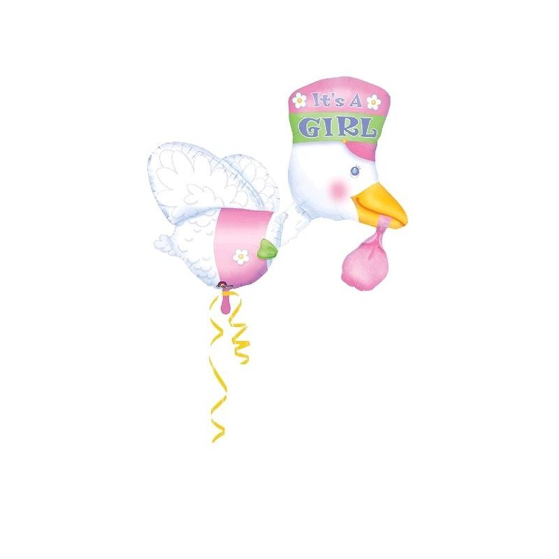Globo Cigueña Niña de 75"
