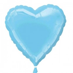 GLOBO CORAZON FOIL AZUL 18"