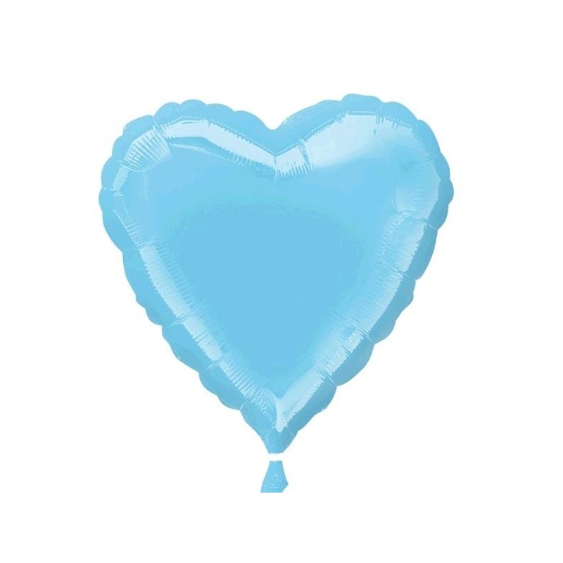 GLOBO CORAZON FOIL AZUL 18"