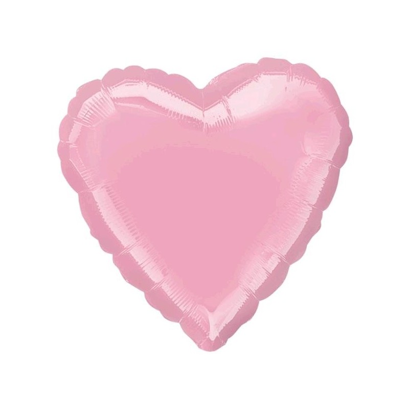 GLOBO CORAZON FOIL 18" ROSA PERLADO