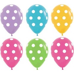 Globo Lunares Colores Surtidos