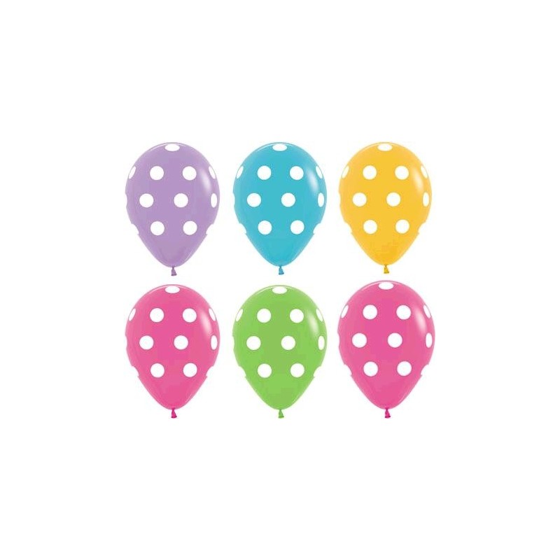 Globo Lunares Colores Surtidos