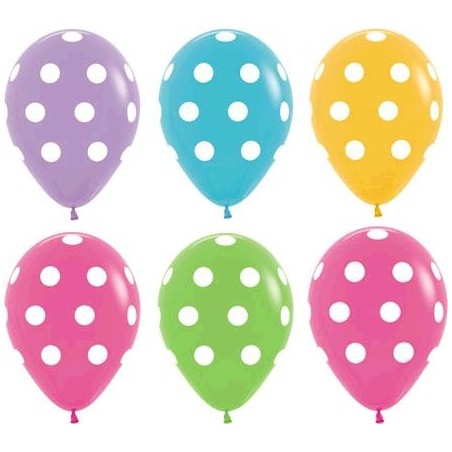 Globo Lunares Colores Surtidos