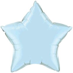 GLOBO ESTRELLA FOIL AZUL PASTEL 19"