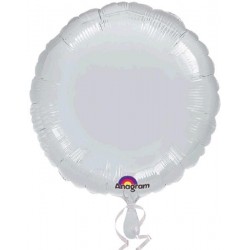 Globo Círculo Foil en Plata 18"/45 cm.