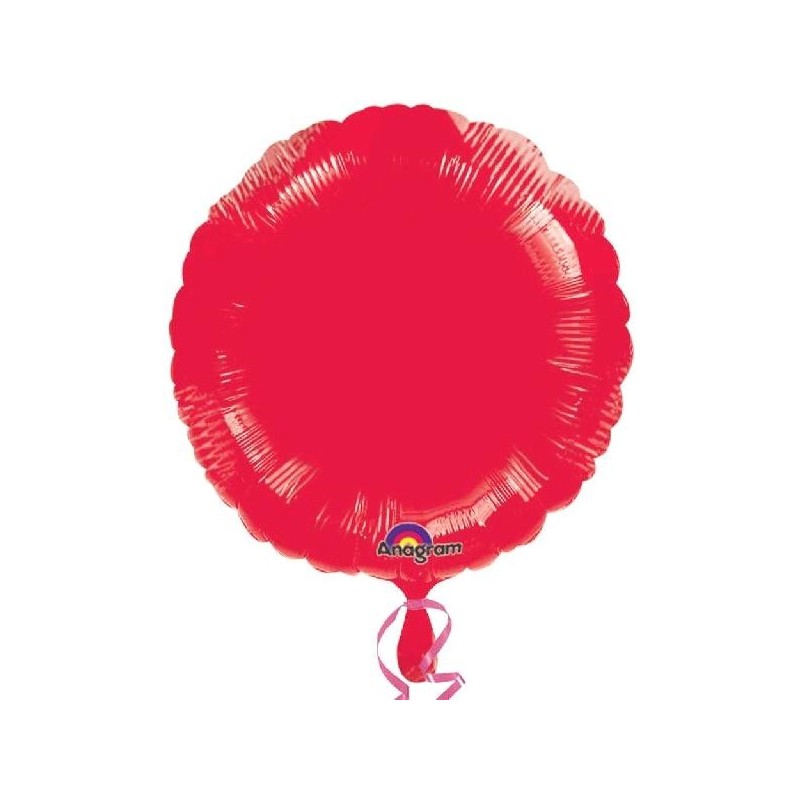 Globo Círculo Foil en Rojo 18"/45 cm.
