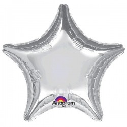 Globo Estrella Foil Plata 32"Gigante