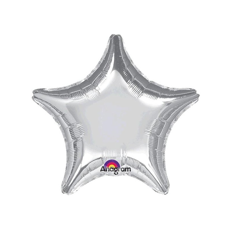 Globo Estrella Foil Plata 32"Gigante