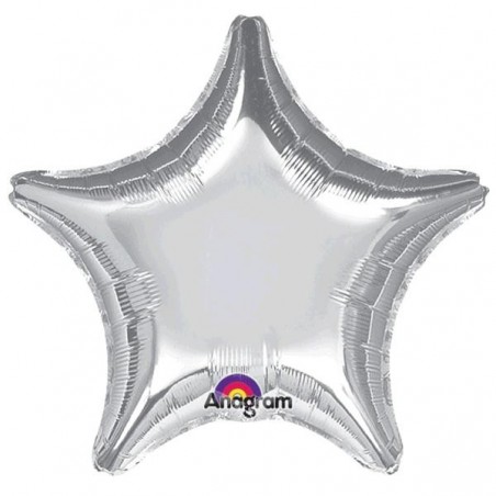 Globo Estrella Foil Plata...