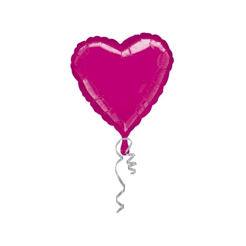 Globo Corazon Foil Fucsia 32"Gigante