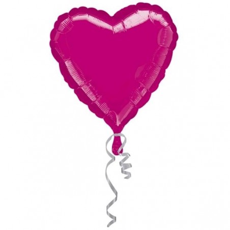 Globo Corazon Foil Fucsia...