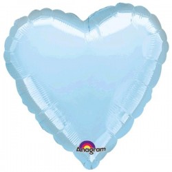 Globo Corazon Foil Azul 32"Gigante