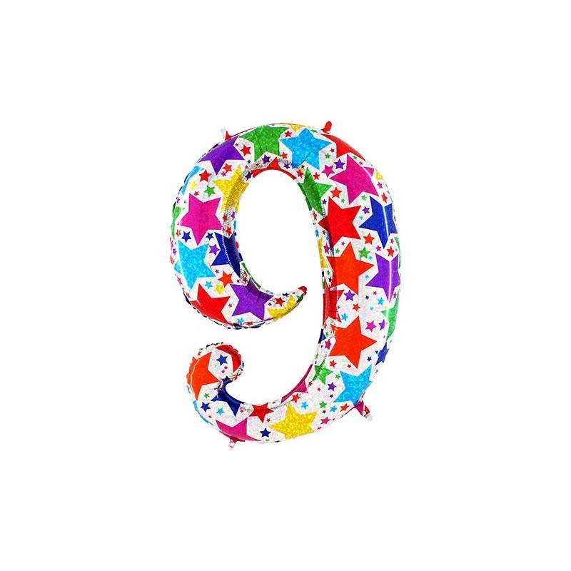 Globo Nº9 Holográfico 40"102 CM.