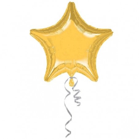 Globo Estrella Foil Dorada...