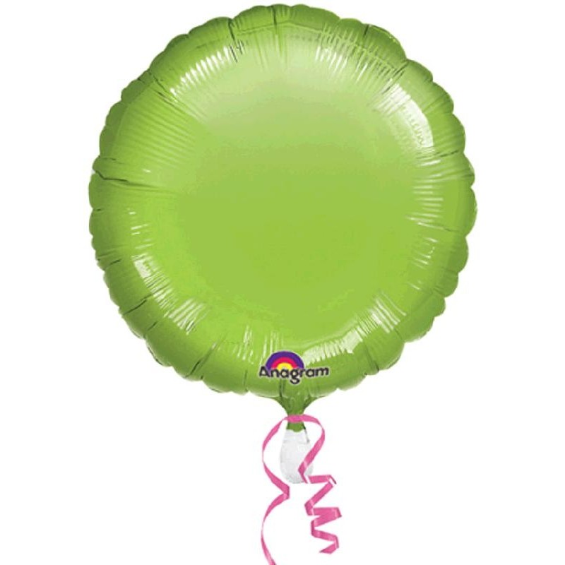 Globo Círculo Foil Kiwi 18"/45 cm.