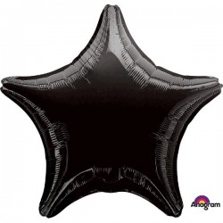 Globo Estrella Negro 19"/48cm.