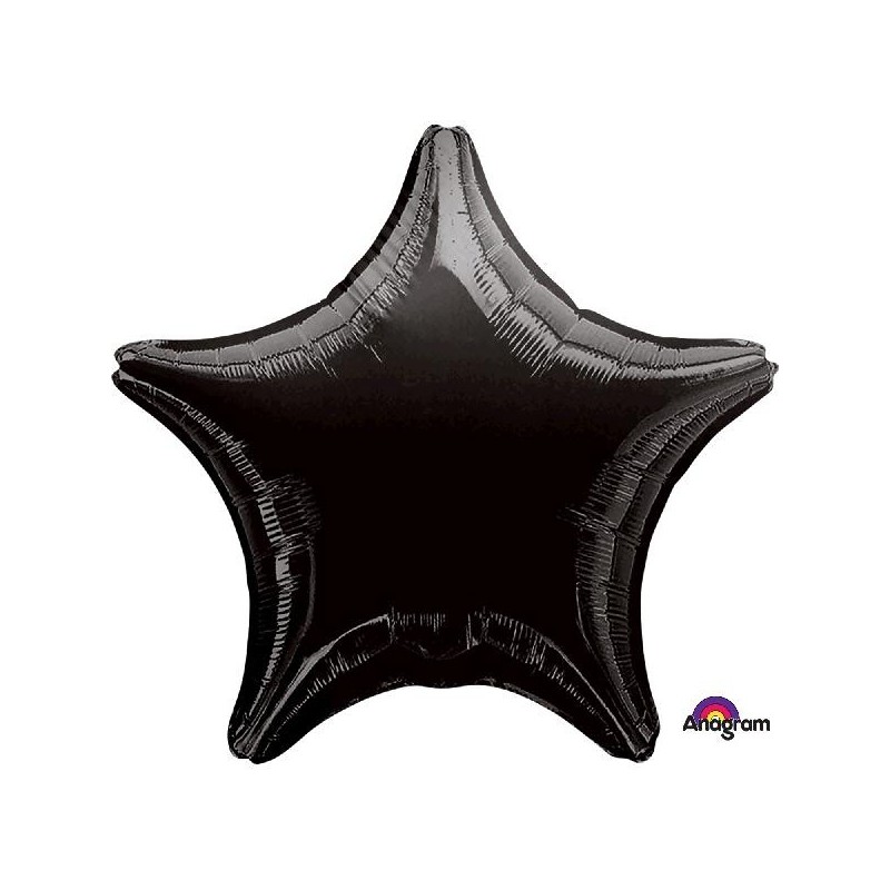Globo Estrella Negro 19"/48cm.