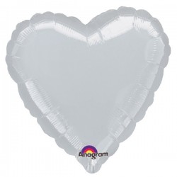 Globo Corazón Plata Gigante 32"