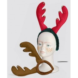 DIADEMA CUERNO DE RENO ROJO
