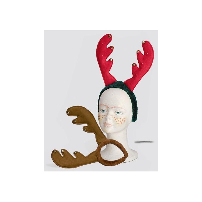 DIADEMA CUERNO DE RENO ROJO