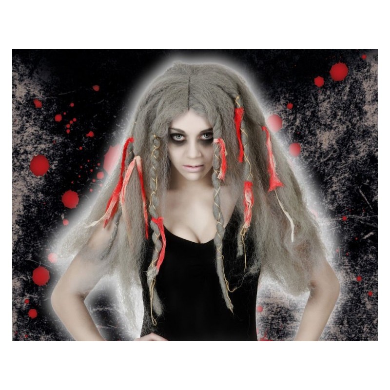 Peluca Gris para Halloween