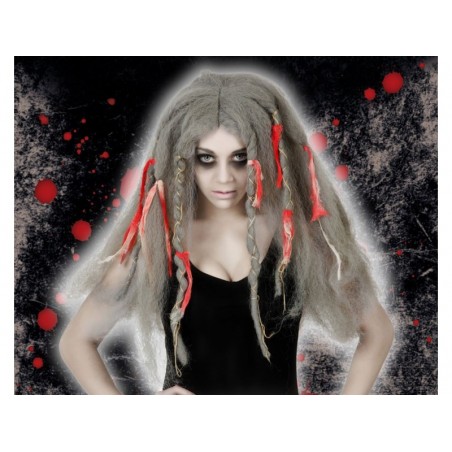 Peluca Gris para Halloween