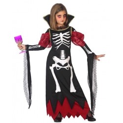 Disfraz de Vampiresa Esqueleto para niña