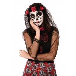 Tocado y Velo Dia de los Muertos