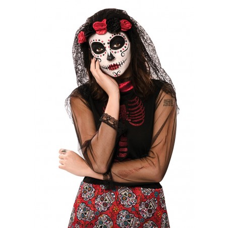 Tocado y Velo Dia de los Muertos