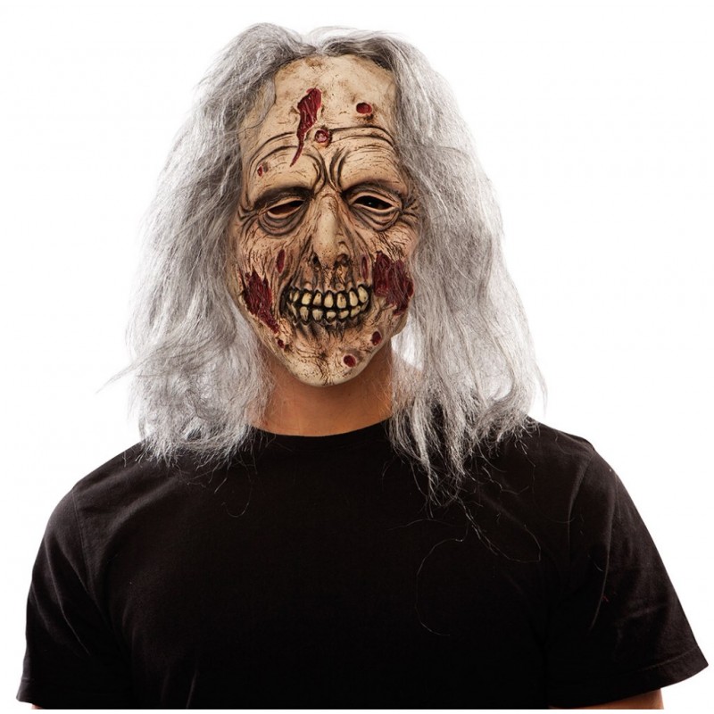 Máscara de Zombie en Látex con Pelo