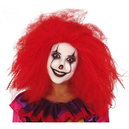 Peluca de Payaso Melena Roja