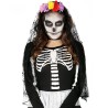 Diadema con Flores y velo del Dia de los Muertos